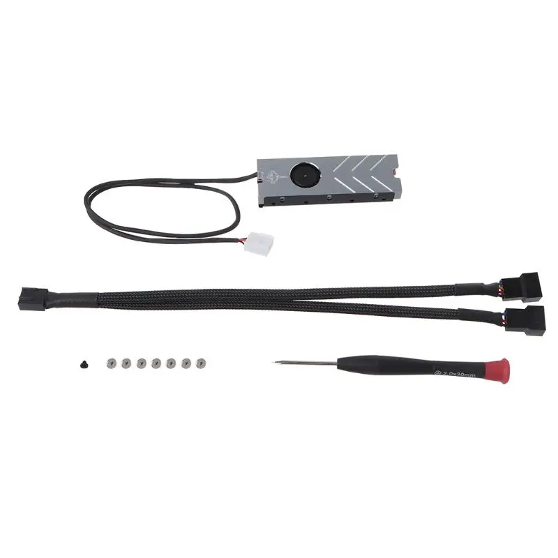 NVME M.2 2280 Heatsink SSD Radiator Silicone Thermal Pad with 4Pin 12V Fan 
NVME M.2 2280 Heatsink SSD Radiator Silicone Thermal Pad with 4Pin 12V Fan