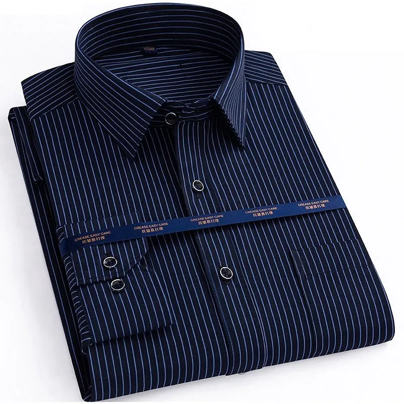 high quality autumn men plus size office shirts long sleeve cotton 8XL 10XL 12XL oversize striped shirts formal shirt blue black
high quality autumn men plus size office shirts long sleeve cotton 8XL 10XL 12XL oversize striped shirts formal shirt blue black
