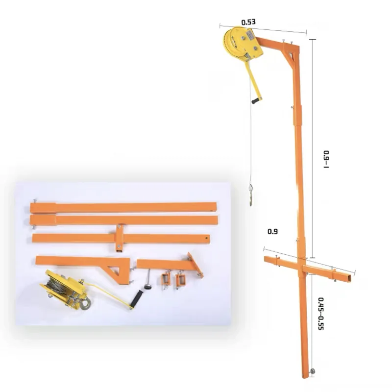 1200 lb Manual Stainless steel, outside installation lifting crane, folding, self-locking manual winch assembly air conditioner
1200 lb Manual Stainless steel, outside installation lifting crane, folding, self-locking manual winch assembly air conditioner