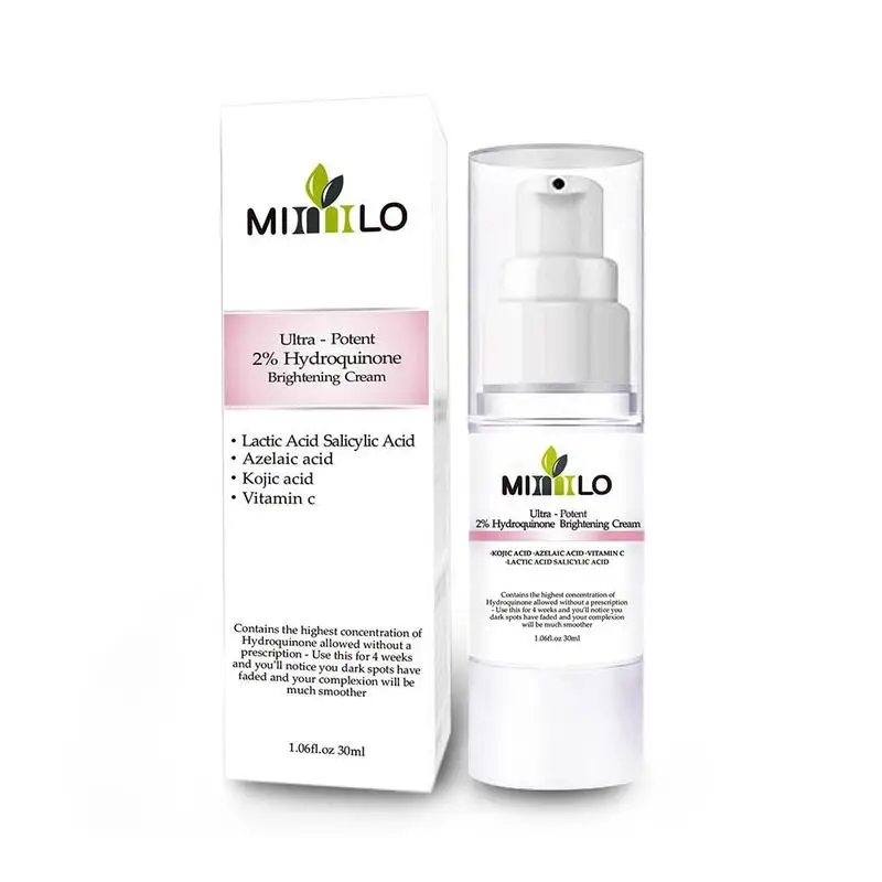 30ml Ultra-potent 2% Hydroquinone Face Cream Propylene Glycol Essence Vitamin C Whitening Cream Kojic Acid Fade Dark Spots
30ml Ultra-potent 2% Hydroquinone Face Cream Propylene Glycol Essence Vitamin C Whitening Cream Kojic Acid Fade Dark Spots