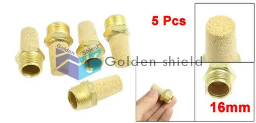 

5Pcs 3/8" PT Thread Sintered Bronze Pneumatic Exhaust Silencer Muffler