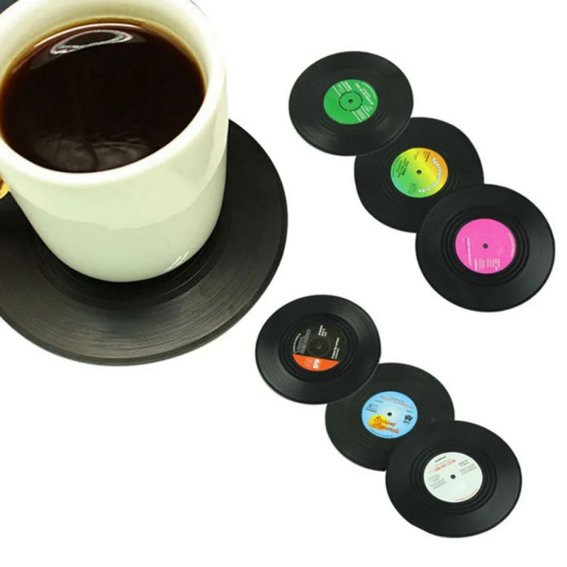 6Pcs Creative Black Plastic Vinyl Record Table Placemats Retro Vintage Mug Coaster Table Decoration Kitchen Tools
6Pcs Creative Black Plastic Vinyl Record Table Placemats Retro Vintage Mug Coaster Table Decoration Kitchen Tools