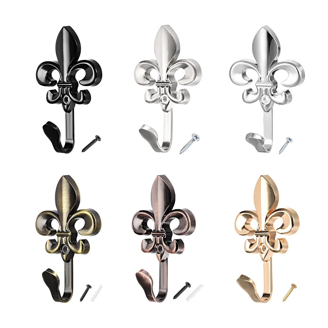 uxcell 1/4pcs Wall Mounted Hook Robe Hooks Single Clothes Hanger Hanging Zinc Alloy Silver/Black/Gold/Bronze/Brushed
uxcell 1/4pcs Wall Mounted Hook Robe Hooks Single Clothes Hanger Hanging Zinc Alloy Silver/Black/Gold/Bronze/Brushed