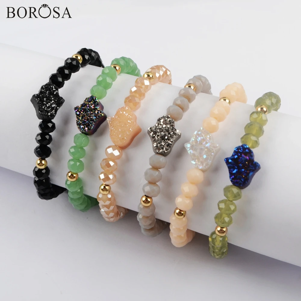 BOROSA, 5 шт., модный, гальванический, AB, Радужный, титановый Druzy браслет, натуральный, Drusy & 6 мм, стеклянный браслет из бисера, ювелирные изделия ...
BOROSA, 5 шт., модный, гальванический, AB, Радужный, титановый Druzy браслет, натуральный, Drusy & 6 мм, стеклянный браслет из бисера, ювелирные изделия ...