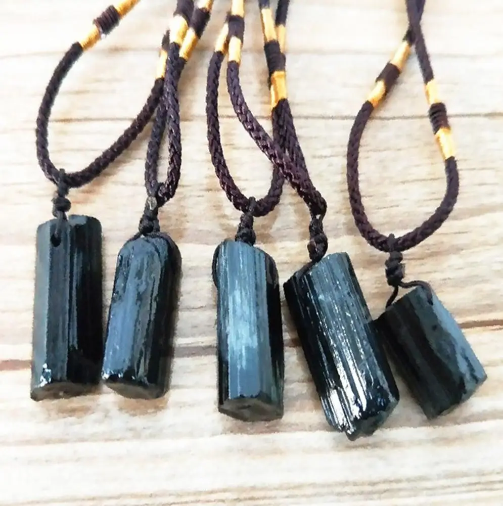 Natural Crystal Black Tourmaline Stone Pendant Necklace Wired Charm Stone Pendants Black Tourmaline Necklace
Natural Crystal Black Tourmaline Stone Pendant Necklace Wired Charm Stone Pendants Black Tourmaline Necklace