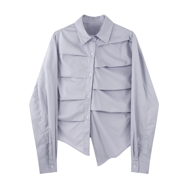 Autumn New Fold Design Feeling Sweet Cool Irregular Shirt Women Long Sleeve Top Blouse Female Pure Color Versatile Thin Cardigan
Autumn New Fold Design Feeling Sweet Cool Irregular Shirt Women Long Sleeve Top Blouse Female Pure Color Versatile Thin Cardigan