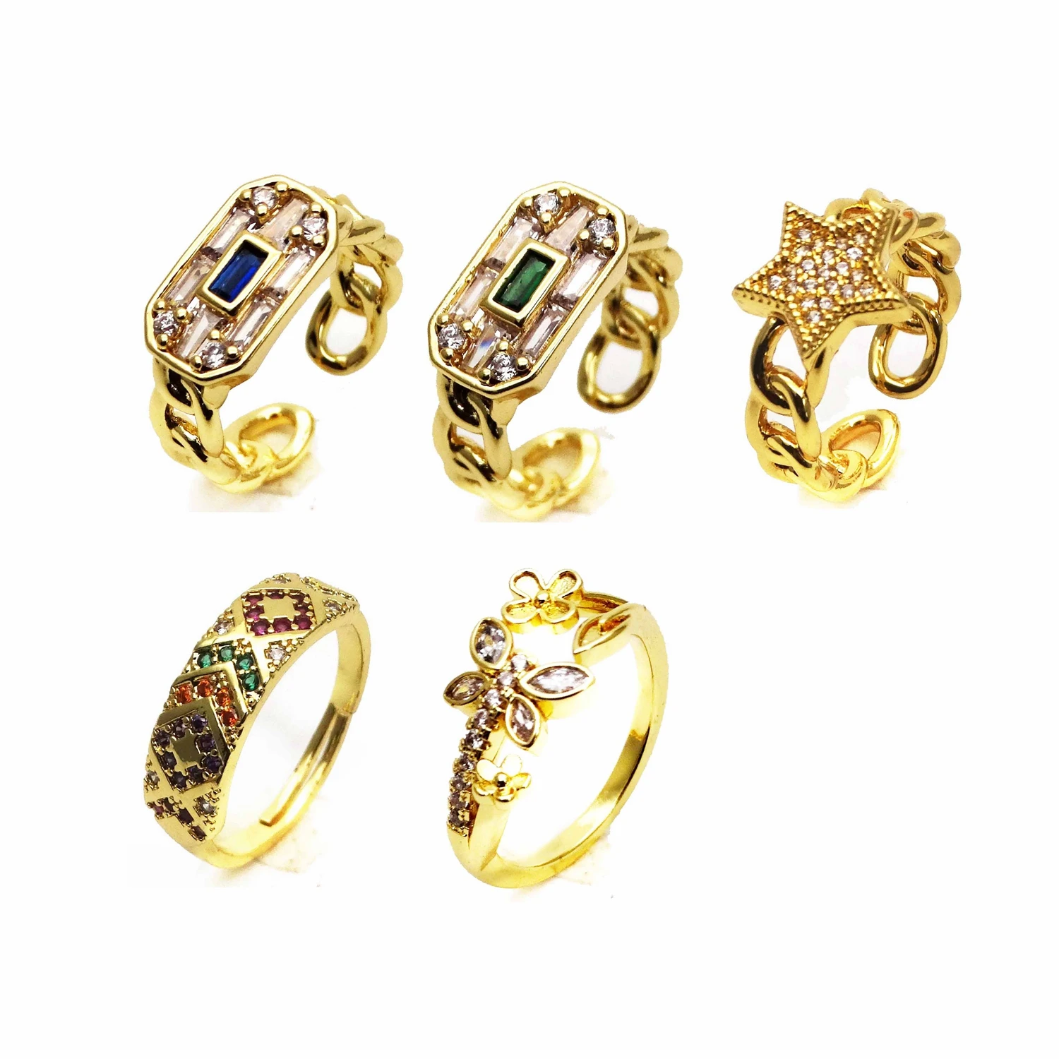 Opening adjustable stars ring Copper inlay zircon Gold plated Drop oil color butterfly Rings for women Party Jewelry
Opening adjustable stars ring Copper inlay zircon Gold plated Drop oil color butterfly Rings for women Party Jewelry