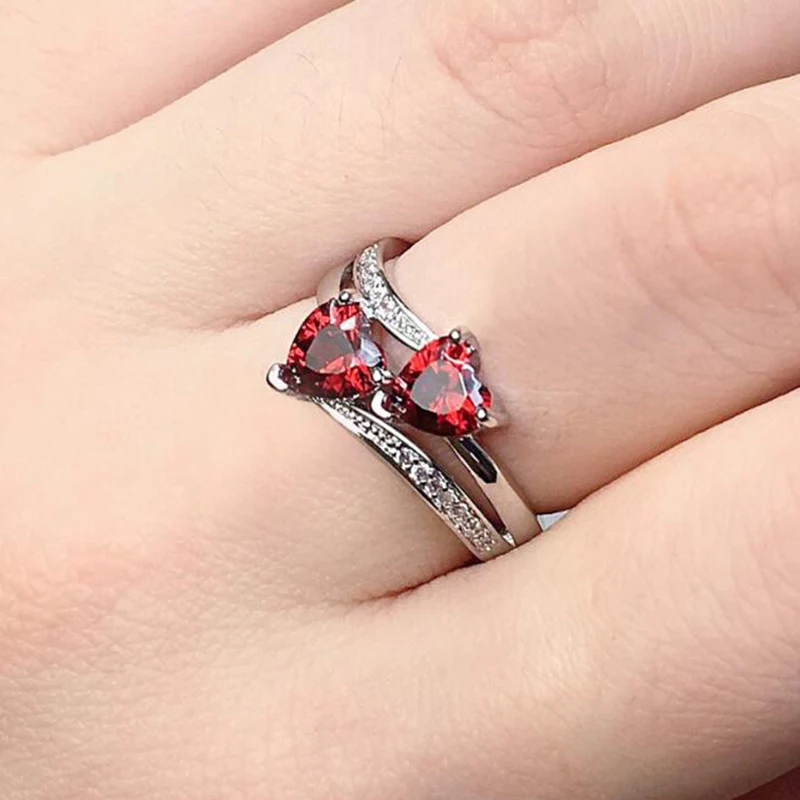 Women's Ring Heart Shaped Multicolor Ring Fashion Charm Cubic Zirconia Ring Banquet Wedding Give Girlfriend Gift
Women's Ring Heart Shaped Multicolor Ring Fashion Charm Cubic Zirconia Ring Banquet Wedding Give Girlfriend Gift