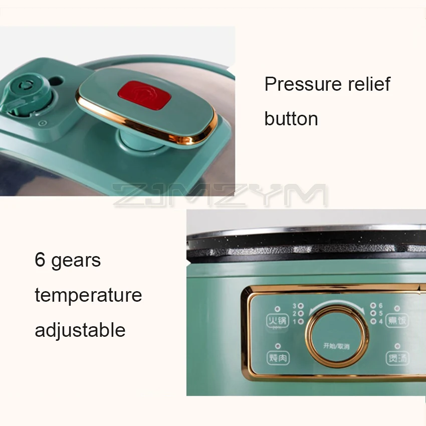 3L Electric Rice Cooker Multifunctional Non-Stick Stew Pot Household Pressure Hotpot Porridge Soup Stewing Cooking | Бытовая техника
