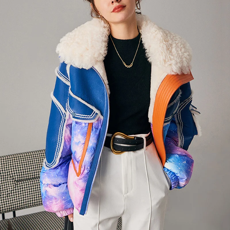 SHZQ New Arrival Down Jacket Women Coat Winter 2021 Natural Real Sheep Fur Clothes Star Pattern Turn-down Collar Plus Size Fn102
SHZQ New Arrival Down Jacket Women Coat Winter 2021 Natural Real Sheep Fur Clothes Star Pattern Turn-down Collar Plus Size Fn102