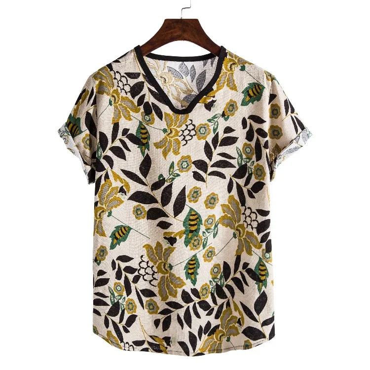 2020 Summer Men Plus size 5XL Stylish Tie Dye Floral Printed Ethnic Breathable Cotton Short Sleeve T-shirt
2020 Summer Men Plus size 5XL Stylish Tie Dye Floral Printed Ethnic Breathable Cotton Short Sleeve T-shirt