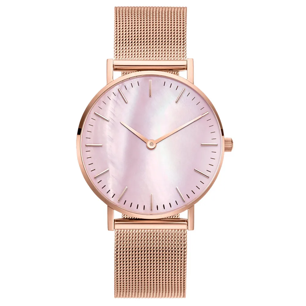 Женские кварцевые часы с сетчатым браслетом роскошные брендовые наручные цвета