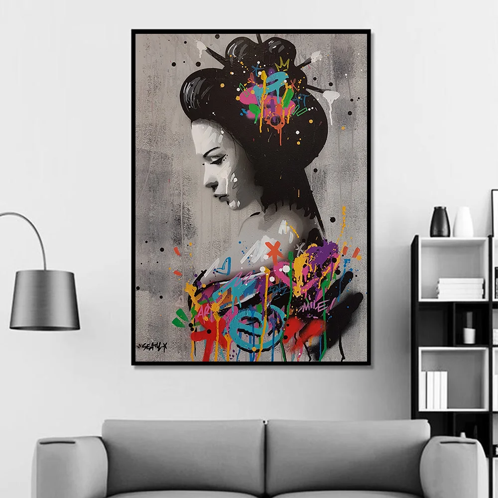 Wall Art Canvas Pictures Poster Japanese Woman Painting for Living Room Modern Art Home Decor
Wall Art Canvas Pictures Poster Japanese Woman Painting for Living Room Modern Art Home Decor