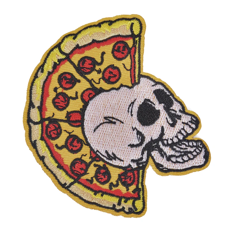 NEW Punk Pizza Skull Biker Patch Ironing on Embroidered Cool Patch Clothes Stickers Sewing Applique
NEW Punk Pizza Skull Biker Patch Ironing on Embroidered Cool Patch Clothes Stickers Sewing Applique