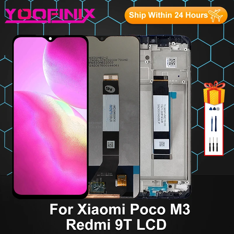 6,53 "оригинальный для Xiaomi Poco M3 дисплей сенсорный экран дигитайзер Запасные части для Redmi 9T ЖК-дисплей M2010J19CG J19S
6,53 "оригинальный для Xiaomi Poco M3 дисплей сенсорный экран дигитайзер Запасные части для Redmi 9T ЖК-дисплей M2010J19CG J19S