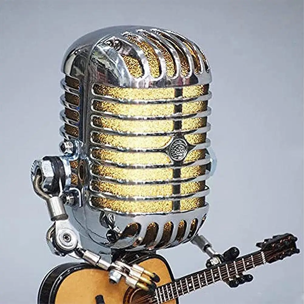 Retro Metal Microphone Machine Light Robot Desk Lamp Charging Funny Robot Usb Light Halloween Party Guitar Night Playing W9w5
Retro Metal Microphone Machine Light Robot Desk Lamp Charging Funny Robot Usb Light Halloween Party Guitar Night Playing W9w5