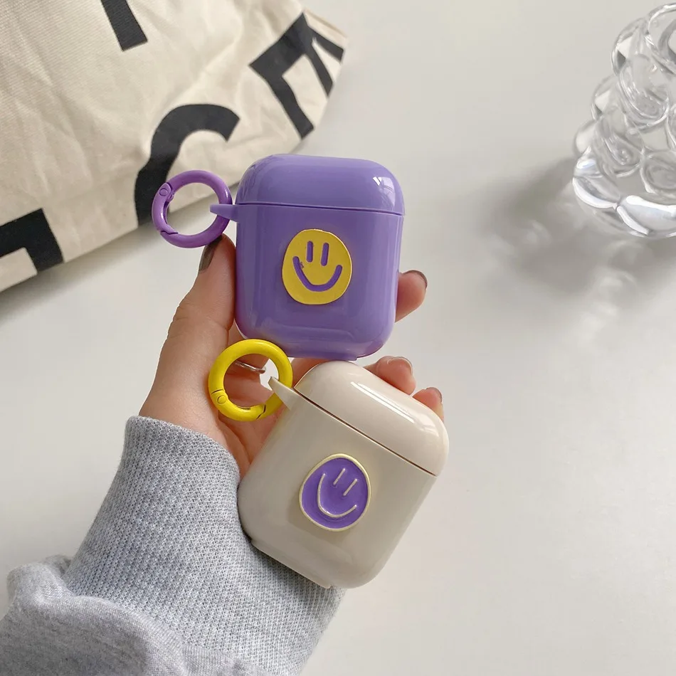 Cute Smile cartoon Protect Case For Apple AirPods 1/2 Earphone Accessories case candy Silicon Charging Box Airpods PRO cover
Cute Smile cartoon Protect Case For Apple AirPods 1/2 Earphone Accessories case candy Silicon Charging Box Airpods PRO cover