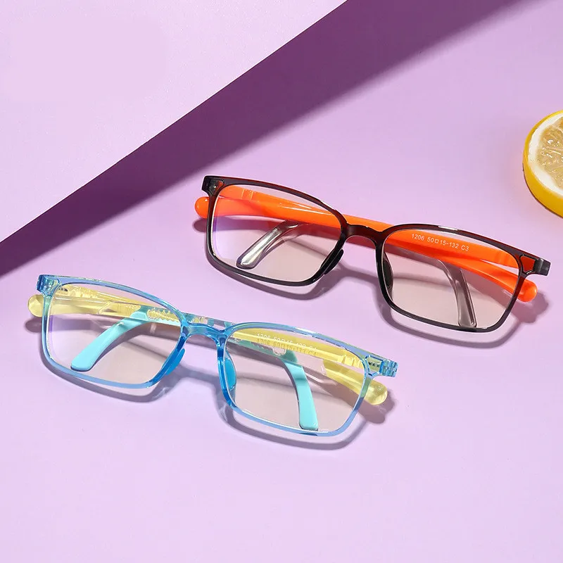 

2021 детские очки с защитой от синего света TR90 очки для подростков с регулируемой оправой очки для компьютера квадратные очки по рецепту
