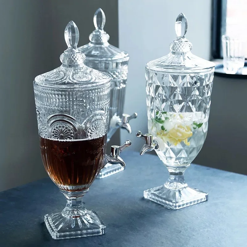 Новые стеклянные банки для спиртных напитков с рельефным рисунком, бутылки для напитков, 2 л
Новые стеклянные банки для спиртных напитков с рельефным рисунком, бутылки для напитков, 2 л