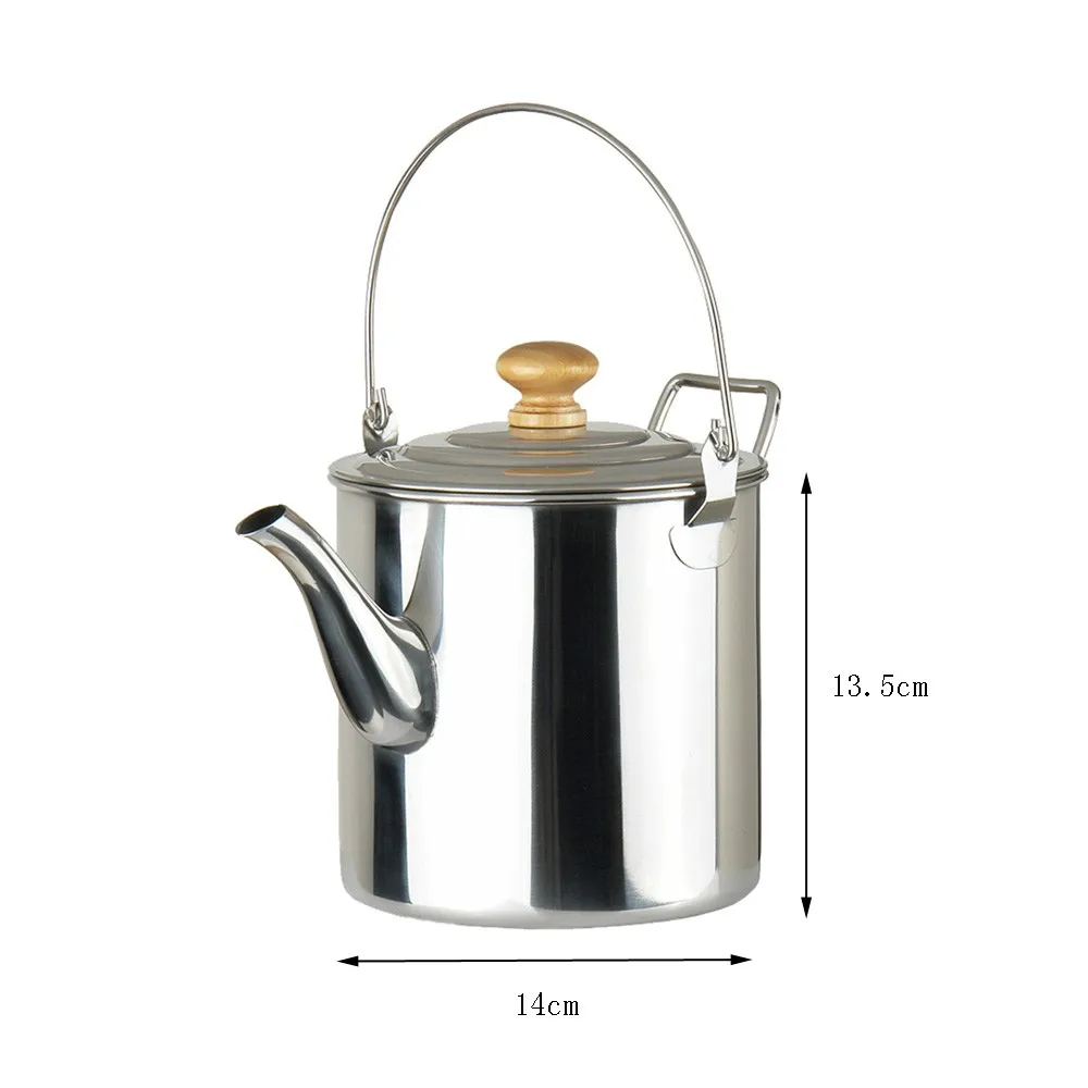 2L / 3L Outdoor Camping Pot Stainless Steel Kettle Tea Kettle Coffee Pot