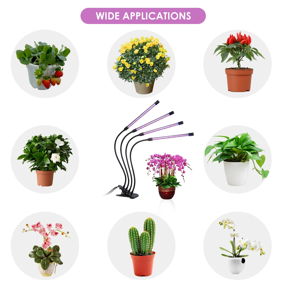 32W 4Head LED Grow Light USB led Plant lamps Full Spectrum Phyto Lamp For indoor Vegetable Flower seedling fitolampy Greehouse
32W 4Head LED Grow Light USB led Plant lamps Full Spectrum Phyto Lamp For indoor Vegetable Flower seedling fitolampy Greehouse