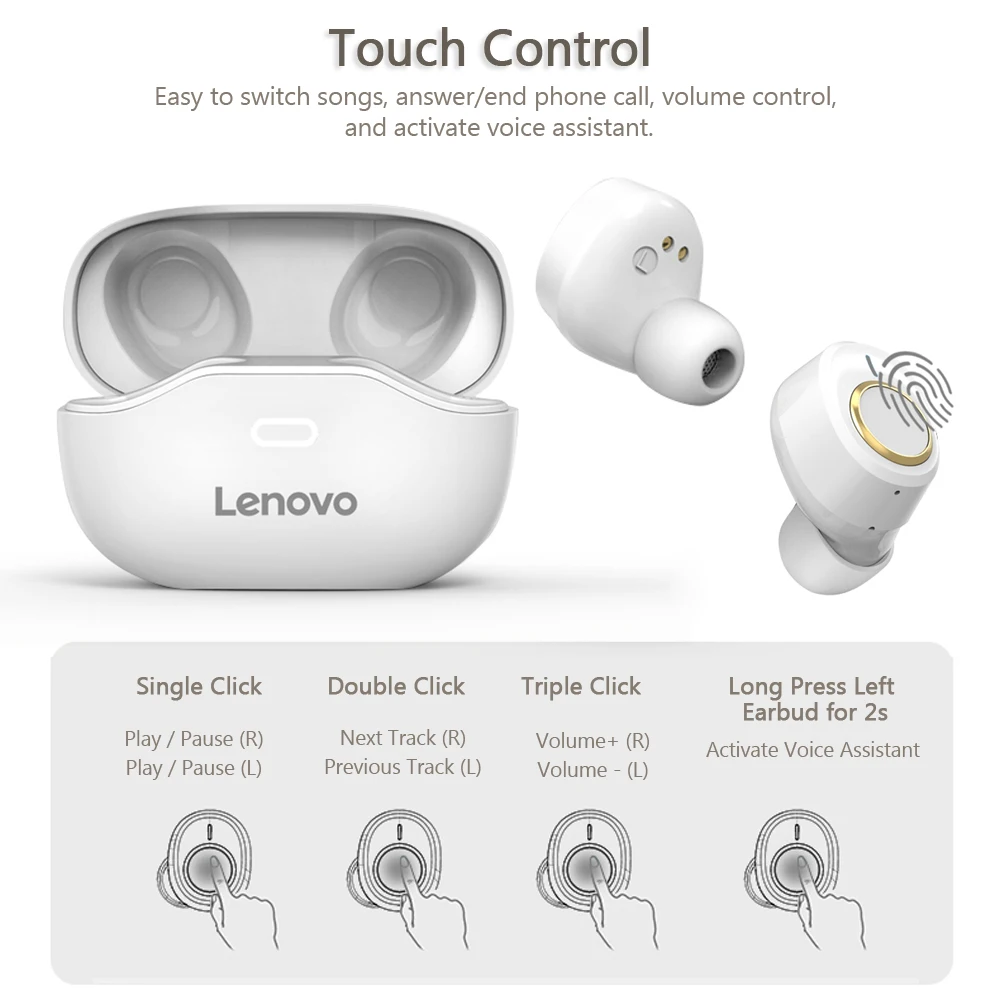 TWS-наушники Lenovo X18 с поддержкой Bluetooth 5 0 350 мА · ч | Электроника