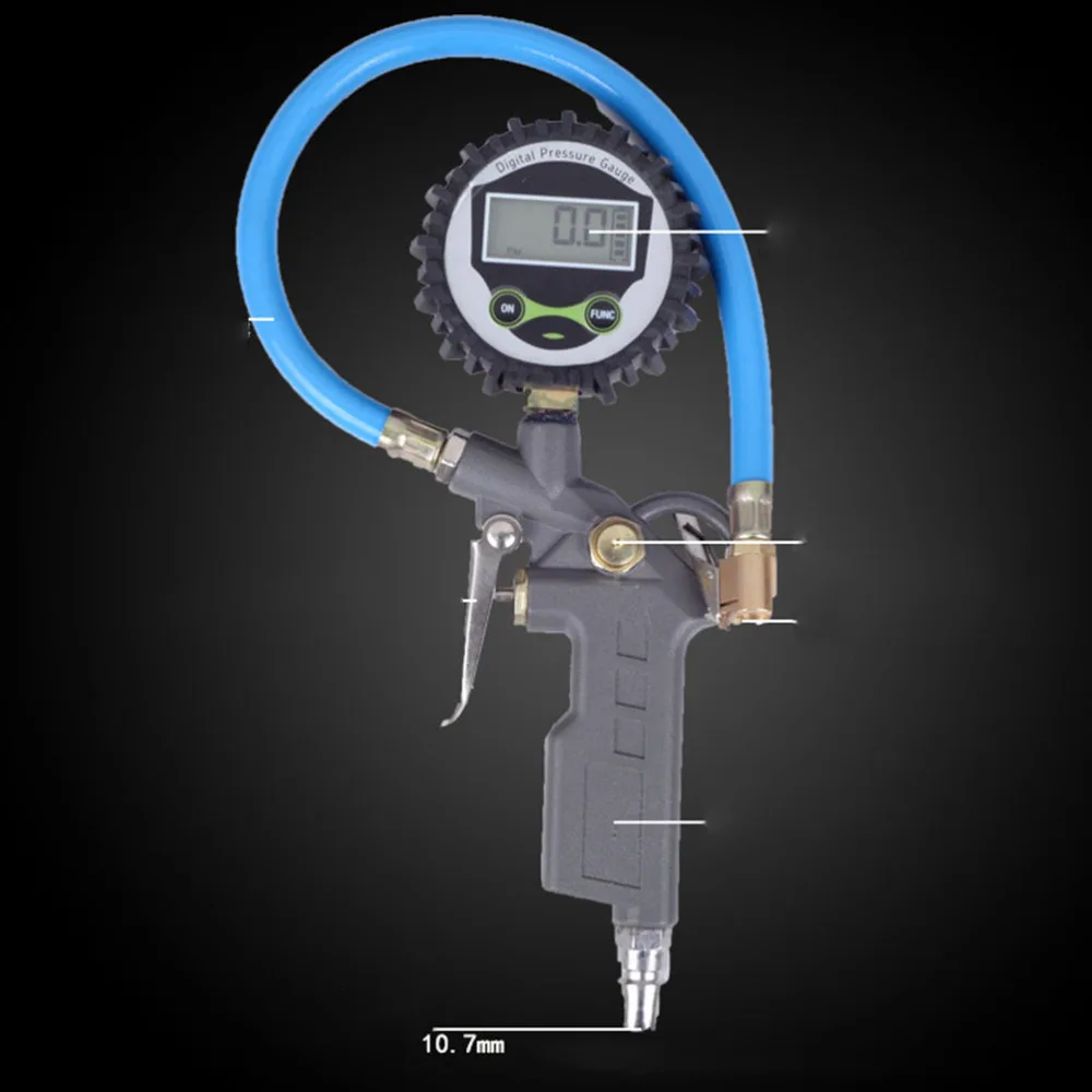 Multi-functional Tire Pressure Meter Air Inflator Decompression Tool for Truck Motorcycle Car - American Style (Grey)
Multi-functional Tire Pressure Meter Air Inflator Decompression Tool for Truck Motorcycle Car - American Style (Grey)