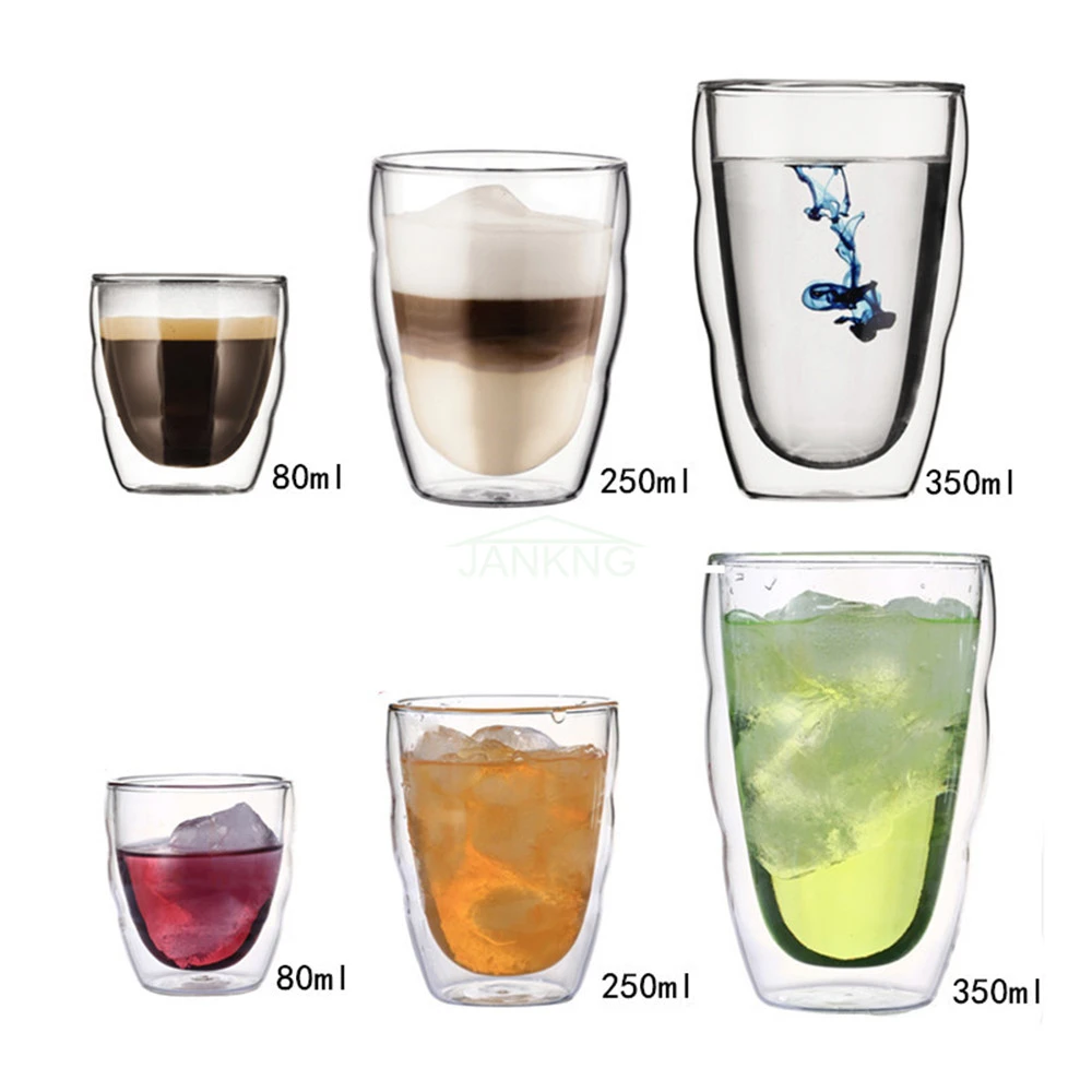 80/250/350ml Creative Double Wall Glass Cup Milk Juice Healthy Drink Mug Clear Resistant Handmade Green Black Tea Cup Coffee Cup
80/250/350ml Creative Double Wall Glass Cup Milk Juice Healthy Drink Mug Clear Resistant Handmade Green Black Tea Cup Coffee Cup