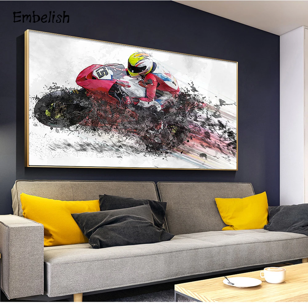1 Pieces Cool Man With Motorcycle Sports Wall Art Posters For Living Room Modern Home Decor Picture HD Canvas Paintings 
1 Pieces Cool Man With Motorcycle Sports Wall Art Posters For Living Room Modern Home Decor Picture HD Canvas Paintings