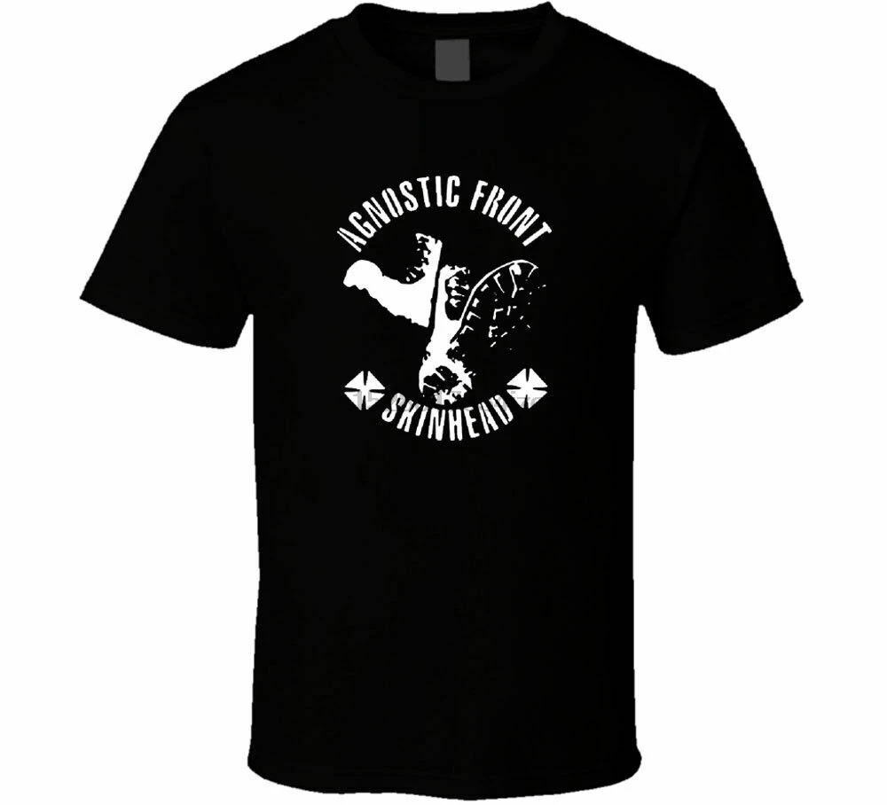 AGNOSTIC FRONT SKINHEAD Дизайнерская мужская футболка на заказ хлопковая S 3XL|Мужские