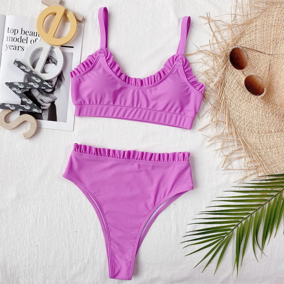 2021 New Ruffled Frilled High Waist Bikini Female Swimsuit Women Swimwear Two-pieces Bikini set Padded Bather Bathing Suit Swim
2021 New Ruffled Frilled High Waist Bikini Female Swimsuit Women Swimwear Two-pieces Bikini set Padded Bather Bathing Suit Swim