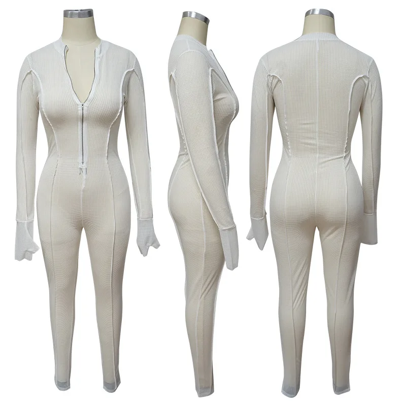 Sexy Women Jumpsuit See Through Full Sleeve Party Night Clubwear Long Rompers Womens Jumpsuit Overalls Solid Color
Sexy Women Jumpsuit See Through Full Sleeve Party Night Clubwear Long Rompers Womens Jumpsuit Overalls Solid Color