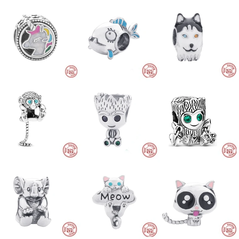 New 925 Silver Cute Sweet Tree Man Cat Dog Elephant Animal Beads Fit Original Pandora Charms Bracelet Women DIY Luxury Jewelry
New 925 Silver Cute Sweet Tree Man Cat Dog Elephant Animal Beads Fit Original Pandora Charms Bracelet Women DIY Luxury Jewelry