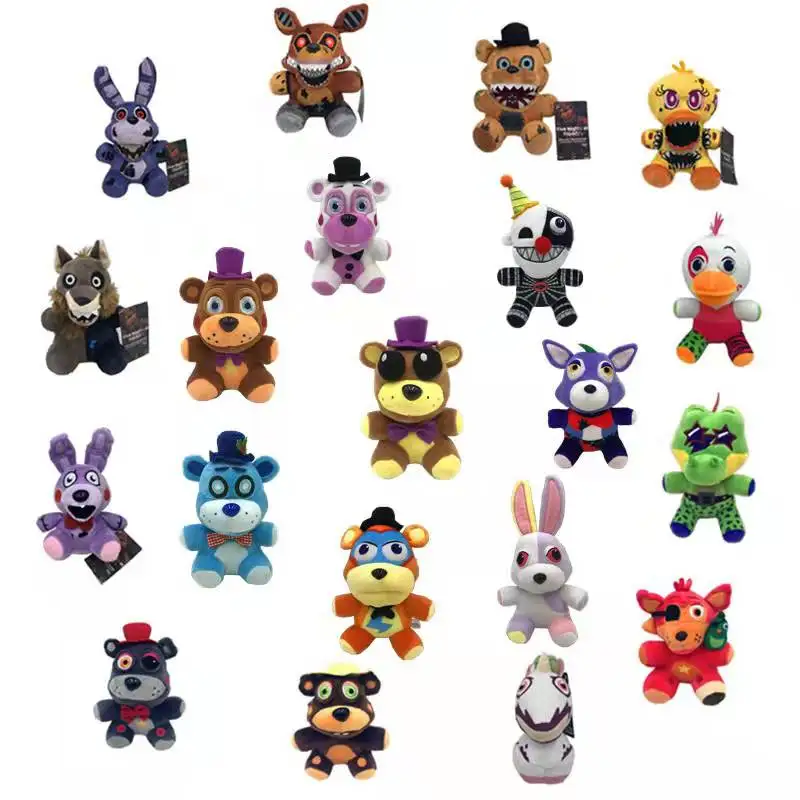 Плюшевые игрушки FNAF медведь Фредди 18 см Бонни Фокси кекс Золотой фазбер Чика