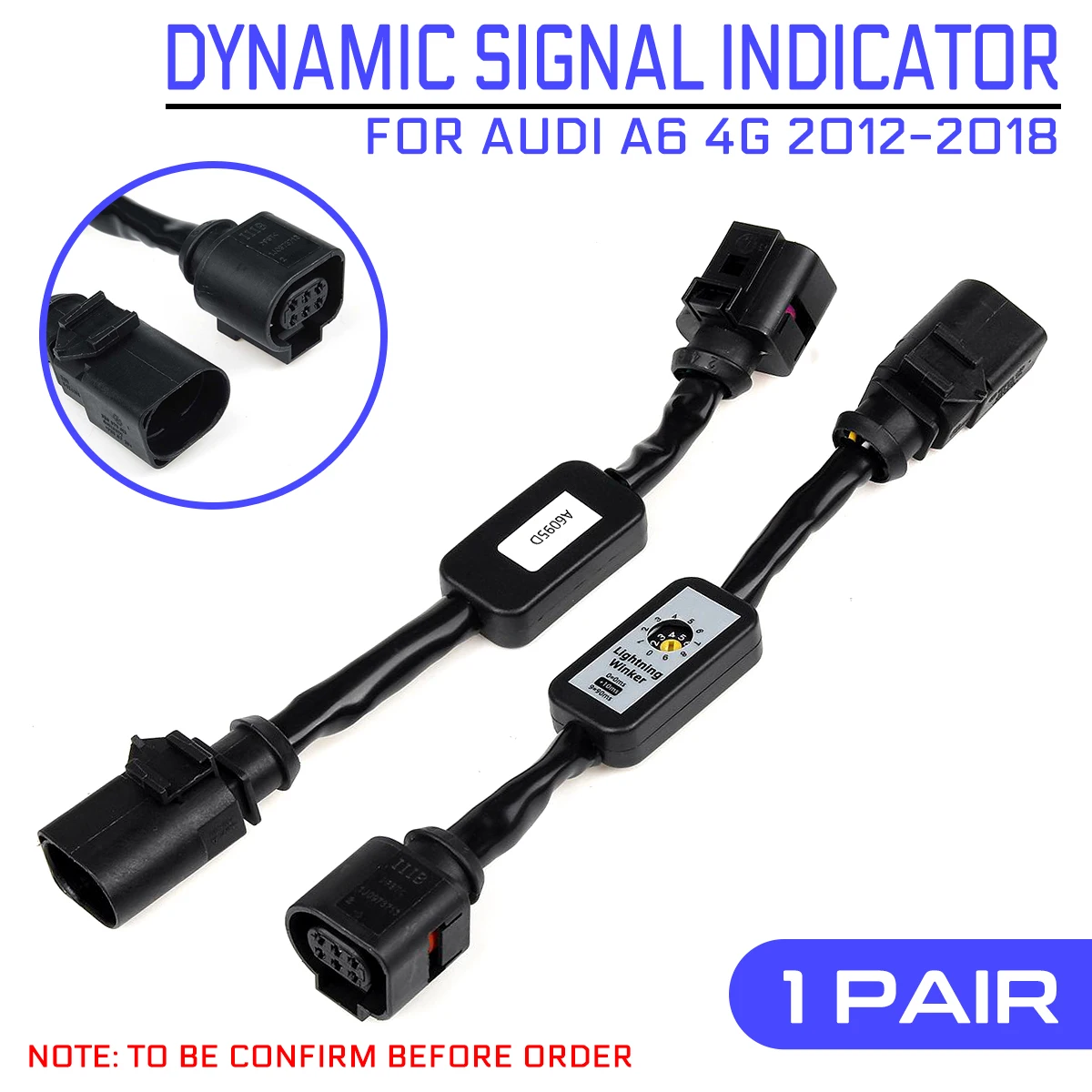 For Audi A6 4G 2012-2018 2Pcs Dynamic Turn Signal Indicator LED Taillight Left&Right Taillight Add-on Module Cable Wire Harness
For Audi A6 4G 2012-2018 2Pcs Dynamic Turn Signal Indicator LED Taillight Left&Right Taillight Add-on Module Cable Wire Harness