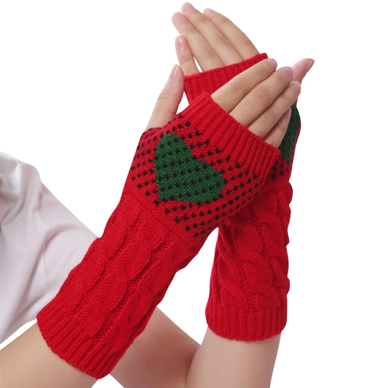 Women Winter Twist Cable Knit Half Finger Gloves Sweet Heart Jacquard Driving Fingerless Mittens Thumbhole Arm Warmers
Women Winter Twist Cable Knit Half Finger Gloves Sweet Heart Jacquard Driving Fingerless Mittens Thumbhole Arm Warmers