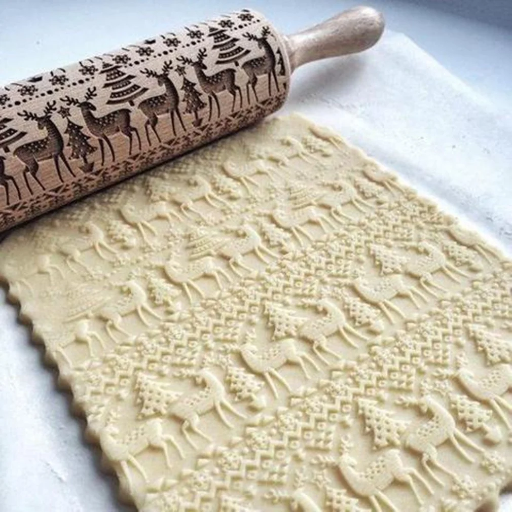 Christmas Rolling Pins Rock Snowflake Elk Wooden Rolling Embossing Baking Cookies Biscuit Fondant Cake Patterned Roller 35*5cm
Christmas Rolling Pins Rock Snowflake Elk Wooden Rolling Embossing Baking Cookies Biscuit Fondant Cake Patterned Roller 35*5cm