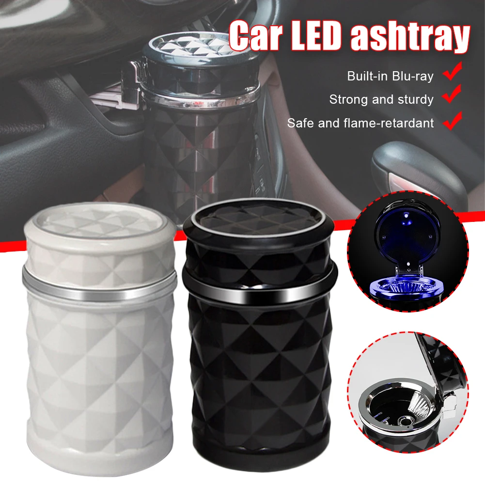 Car Ashtray Smoke Ash Tray With Solar Portable LED Blue Light Press-Type Lid Smokeless Fire Proof Metal Cigarette Holder
Car Ashtray Smoke Ash Tray With Solar Portable LED Blue Light Press-Type Lid Smokeless Fire Proof Metal Cigarette Holder