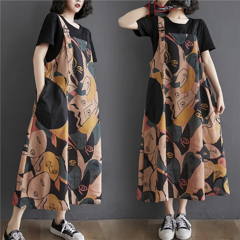 Женское свободное платье на бретельках, Корейская версия большого размера, стройнящее модное ТРАПЕЦИЕВИДНОЕ ПЛАТЬЕ в стиле ретро, лето 2021
Женское свободное платье на бретельках, Корейская версия большого размера, стройнящее модное ТРАПЕЦИЕВИДНОЕ ПЛАТЬЕ в стиле ретро, лето 2021