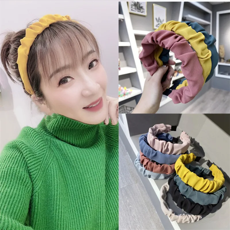 Spring fashion headband boutique hair accessories women candy colored folds pile wide-brimmed hairbands headband girl hair band
Spring fashion headband boutique hair accessories women candy colored folds pile wide-brimmed hairbands headband girl hair band