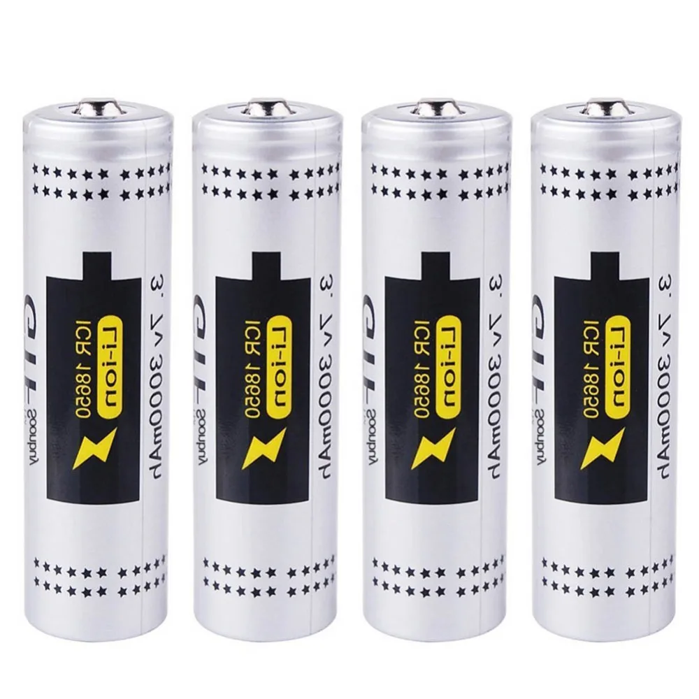 GTF 4 PCS 3.7 V 18650 Aim True Battery Capacity 3000mah Current Ion Rechargeable for Flashlight Torch Drop Cells
GTF 4 PCS 3.7 V 18650 Aim True Battery Capacity 3000mah Current Ion Rechargeable for Flashlight Torch Drop Cells