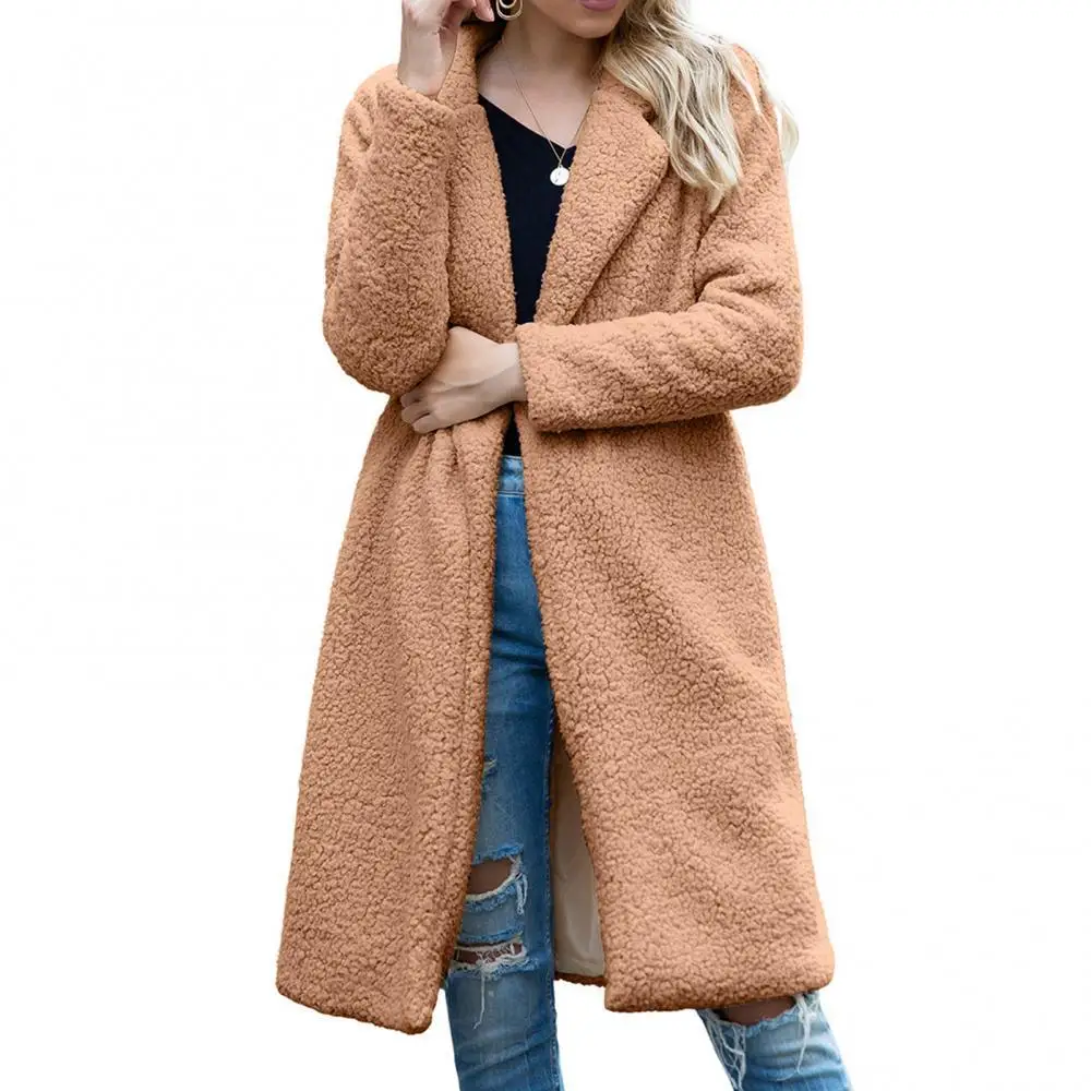Women Winter Faux Fleece Long Sleeve Lapel Warm Coat Jacket Open Front Overcoat Long Cardigan Coat Warm Winter Outwear Jackets
Women Winter Faux Fleece Long Sleeve Lapel Warm Coat Jacket Open Front Overcoat Long Cardigan Coat Warm Winter Outwear Jackets