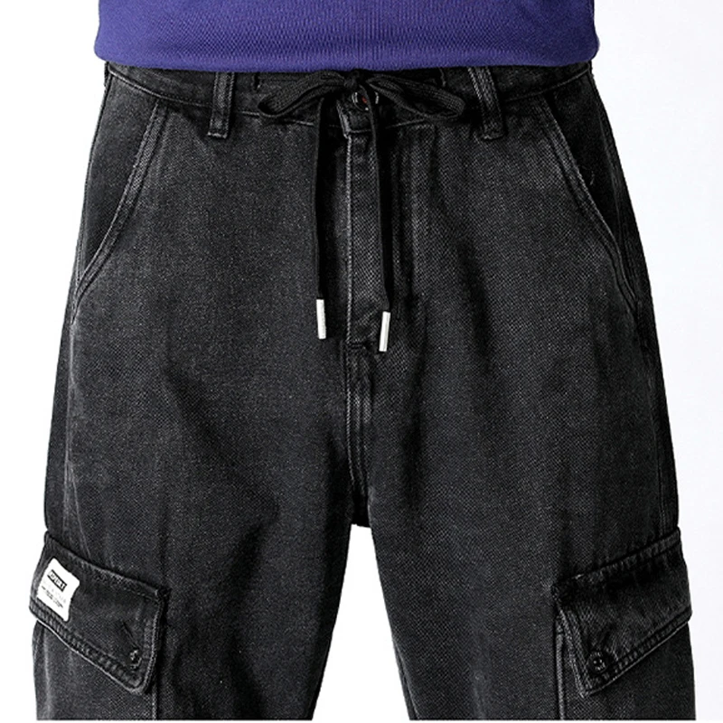 Japanese Cargo Jeans Men's Big Pocket Black Harem Pants Mens Washed Vintage Mid Waist Denim Trousers For Male Jeans Size S-4XL
Japanese Cargo Jeans Men's Big Pocket Black Harem Pants Mens Washed Vintage Mid Waist Denim Trousers For Male Jeans Size S-4XL