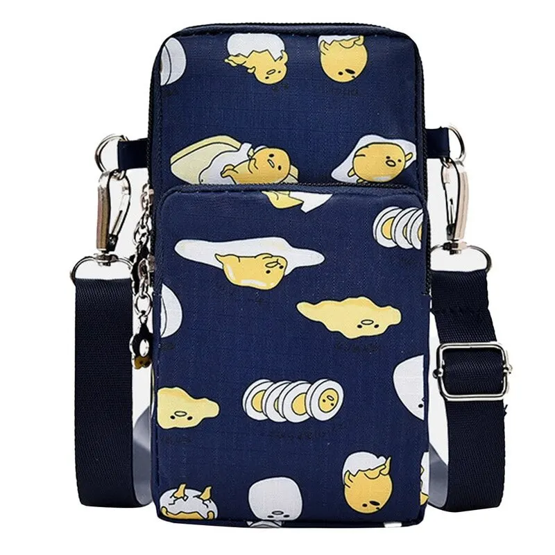Мультяшные мини сумки через плечо Gudetama для женщин сумка телефона маленькие