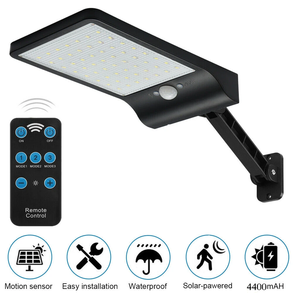 Solar Light 60 LEDs Large Outdoor Solar Waterproof Street Light Garden Infrared Sensor Motion Sensor Smart Remote Control Light
Solar Light 60 LEDs Large Outdoor Solar Waterproof Street Light Garden Infrared Sensor Motion Sensor Smart Remote Control Light