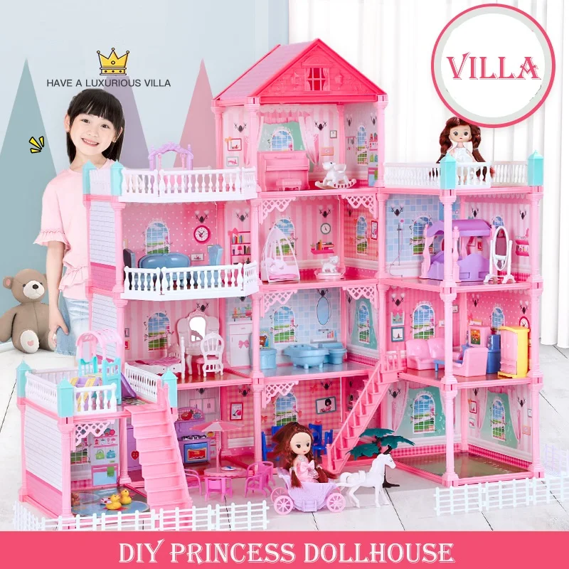 Doll House With Assembly Kit, Princess, Pink Castle House, Doll Set, Girl Toy, Birthday Present, Family Toys
Doll House With Assembly Kit, Princess, Pink Castle House, Doll Set, Girl Toy, Birthday Present, Family Toys