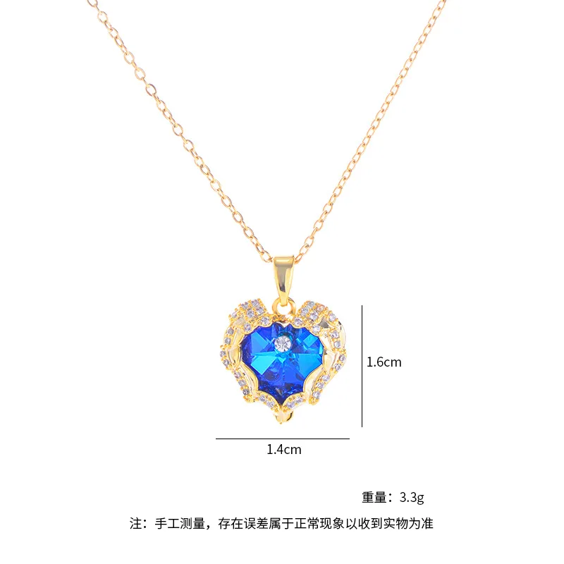 European and American Necklace Jewelry Zircon Love Necklace Female Personality Creative Clavicle Chain Pendant Ornament
European and American Necklace Jewelry Zircon Love Necklace Female Personality Creative Clavicle Chain Pendant Ornament