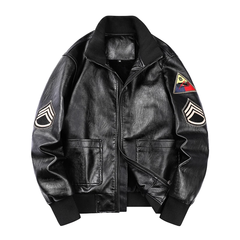 2021 Autumn Jackets PU Leather Jacket Men Fury Tank Jacket Warm Fleece Coats Embroidery Bomber Jacket Men Plus Size 5XL 6XL
2021 Autumn Jackets PU Leather Jacket Men Fury Tank Jacket Warm Fleece Coats Embroidery Bomber Jacket Men Plus Size 5XL 6XL