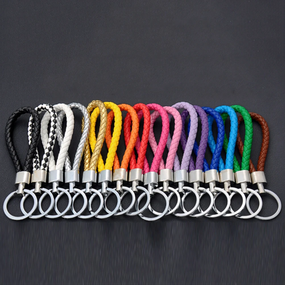 Fashion handmade pu leather rope keychain Car key ring Auto Key Chain bag pendant accessories
Fashion handmade pu leather rope keychain Car key ring Auto Key Chain bag pendant accessories