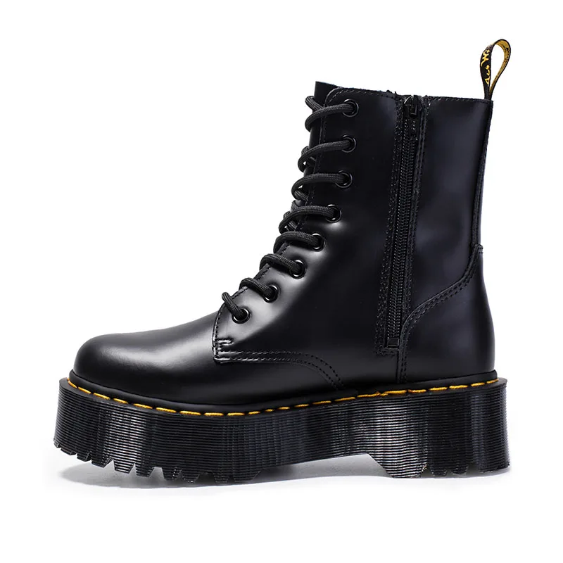 2021 Winter Women's Boots Leather Black Women's Winter Boots Fashion Motorcycle Platform Ankle Boots High-top Lace-up Warm Boots
2021 Winter Women's Boots Leather Black Women's Winter Boots Fashion Motorcycle Platform Ankle Boots High-top Lace-up Warm Boots
